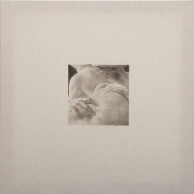 John Ward Knox, x (life, still, Hold), 2010, oil on calico, 650 x 650 mm (calico stretcher), 200 x 200 mm image