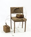 Louis Patterson,Interrogation, recycled cardboard, mixed media.