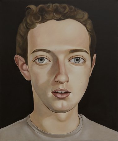 Peter Stichbury, Mark Zuckerberg, 2010, acrylic on linen, 23 5/8 x 19 ¾ in.