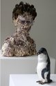 Andrea du Chatenier, The Messenger, 2011, polystyrene, shells, epoxy resin, glass eyes, found objects