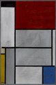 Piet Mondrian, Composition with Black, Red, Grey, Yellow and Blue, c 1920, gouache and pecil on paper on card. Promised gift of Julian and Josie Robertson.