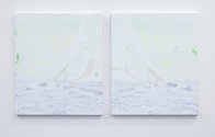 David Hofer, 1959, 2011, acrylic on board (two parts), 58.6 x 107cm 
