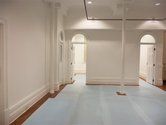 Paul Cullen, Device 2 (blue floor), 2011, cardboard, masking tape, paint