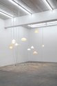 Eve Armstrong, The day is our house, 2011, light shades, white chip, light bulbs, extension cords, power points, hooks, dimensions variable. Courtesy the artist and Michael Lett, Auckland
