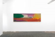 Gretchen Albrecht, Horizon, 1978, acrylic on canvas, 870 x 2980 mm. Courtesy of the artist and Sue Crockford Gallery, Auckland