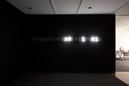 Newell Harry, The natives are restless, 2006-2012. neon, helvetica neue lite (snowwhite), timer
