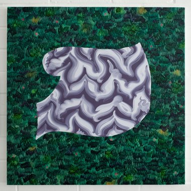 Amber Wilson, Hirsute Pond, 2012, oil on canvas, 600 x 600mm 