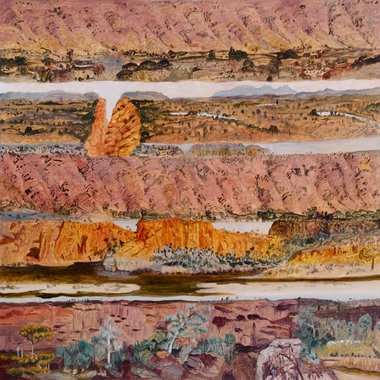 Barbara Tuck, Caterpillar Chemistry, 2012, oil on board, 800 x 800 mm