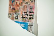 Jay Hutchinson, I Thought You Loved Me Too, 2012, digital print on silk, thread, and dancers.  Photo: Emily Hlavac Green