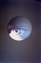 Tony Oursler, Blink, 2006, video projection on gessoed sphere