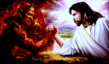 The Devil vs Jesus. Image by Ong Chew Peng.