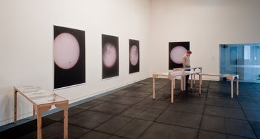 Dark Sky at the Adam. The wallworks are by Wolfgang Tillmans.