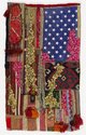 Sara Rahbar | Glorious haze 2012 | Handwoven textiles, silver braid, keys, a brass chain, military emblems, pins, buttons and bullet casings, and a sweet heart pendant from an American World War 2 soldier on vintage American flag | Purchased 2012.