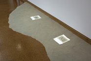 Nick Austin, Morandi Beach, 2012 sand, pages from 'Giorgio Morandi: Etchings' installation dimensions vary