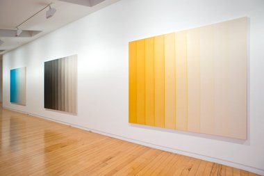Simon Morris's Water Colour Painting at Two Rooms. Photo: Jennifer French