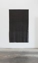 Paul Lee, Untitled (black solid/negative), 2013, towels, hoops, stainless steel, thread, pigment based ink, 2083 x 1270 mm