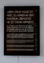 Henry Babbage, Shared Endorsements, powder coated aluminium, LED lights, acrylic, print, 610 x 855 x 70 mm