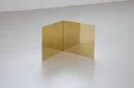 Dane Mitchell, Teleplastic Alloy (Witnessing Separates Itself From Seeing), 2013, detail, brass, 2200 x 2200mm (four elements, each 280 x 300 x 300 mm)