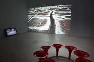 Phil Dadson: Headstamp (Atacama), 2014, single channel video, 7.50 min; Desert Tomb (Atacama), 2014, single channel digital video, 20.38 min; Octet, 2014, eight channel sound sculpture with powder coated 3 inch speakers