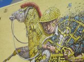 Pixel Pancho, 2014, detail, Princes Street - part of the Dunedin Street Art Festival