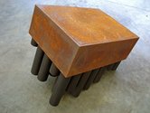 Anton Parsons, Gait, weatherproof steel, wood   500 x 450 x 600 mm