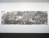 Sarah Treadwell & John Pusateri, Oceanic Foundations: Rising water 1, 2014, hand-printed CNC-routed drypoints & engravings, from polycarbonate plates, on paper