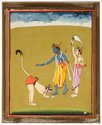 Jaipur style, Rajastan. Hanuman pays homage to Rama. (Book Four)