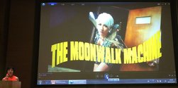 Yuko Hasegawa's introduction to Sputniko!'s Moon Walk music video. Photo: John B Turner