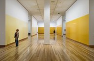 Simon Morris, Yellow Ochre Room, 2015. Acrylic paint. Commissioned by Christchurch Art Gallery. Photo: John Collie