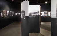 William F Crawford: photographic landscape artist, as installed at Tairāwhiti Museum. Photo: Dudley Meadows