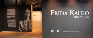 The exhibition, Frida Kahlo: Her Photos. as installed at Te Manawa, Palmerston North.
