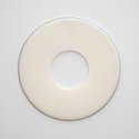 Julian Dashper, Untitled, 1993, 22" drumhead with cut-out sprayed white paint, edition of 3