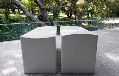 Rachel Whiteread, Untitled (Pair), 1999, cast bronze and cellulose paint. On loan from Erika and Robin Congreve.