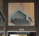Yllwbro, Te Kēkē o 'kako, 2017, plywood, pine, baby corrugated zincalume, Le Corbusier Polychromie acrylic, fixings, 45 x 69 x 66 cm, installation view in August 2017, Mokopōpaki, Auckland  Photo: Arekahānara