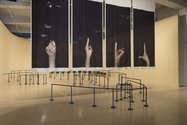 Dane Mitchell, Celestial Fields, 2012 and Non-Verbal Hand Gestures, 2015, asinstalled in Occulture: The Dark Arts at City Gallery Wellington, 2017. Courtesy Hopkinson Mossman, Auckland 