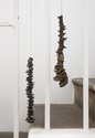 Kate Newby: I'll be here in the morning, 2017, white brass, wire, dimensions variable; All I want is a room and you up there in it, 2018, copper, pink bronze, wire, dimensions variable