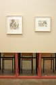 Susan Te Kahurangi King, both Untitled, c.1975 -1980: graphite on paper, 28.2 x 26.1 cm. Courtesy of Robert Heald Gallery; graphite and crayon on found paper, 25.5 x 38 cm, Courtesy of Simon Robinson (care of Robert Heald Gallery). Photo: Sam Hartnett