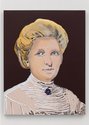 Whitney Bedford, Kate Sheppard/ Fem Votive, 2018, ink and oil on linen on panel, 19.5" x 15.5"