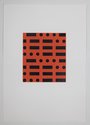 Stephen Bambury, "I Am Still Alive On Kawara" (Necessary Correction)(Red/Black) 2011, screenprint, 644 x 490 mm framed.