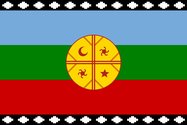 The most common flag used by the Mapuche population of Chile, a banner known in their Mapudungan language as Wenufoye. 
