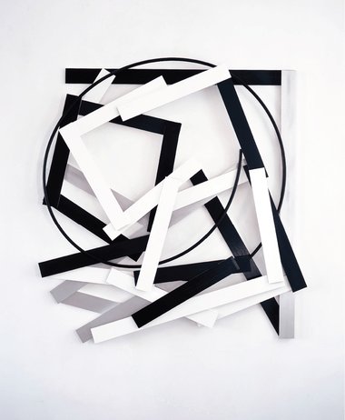 Imi Knoebel, Cut-up 6 , 2011 acrylic / aluminium / PE pipe, 220.7 x 210.3 x 13 cm 