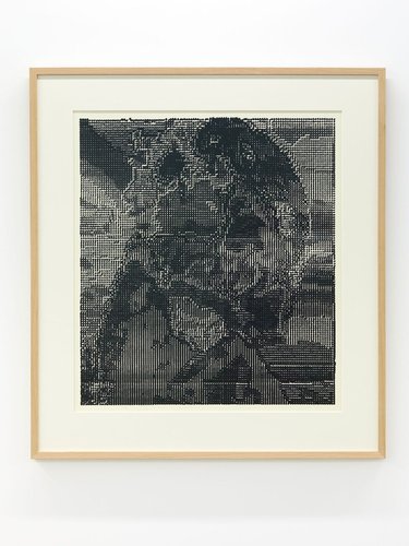 Simon Ingram, Stonewall Alp Cliff, 2019, oil on paper, 785 x 710 mm