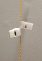 Eleanor Cooper, Koekoea (Long-tailed Cuckoos), 2020, 3D-printed whistles, cork bark, seeds (puriri, nikau, manuka), marine rope. Photo: Arekahānara