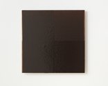 Simon Morris, Colour light (brown), 2020, acrylic paint, linen, wood, light, 500 x 500 mm. Photo: Sam Hartnett
