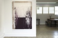 Rebecca Wallis, Receiving, 2020, acrylic and silkover cedar bars, 1700 x 1200 x 35 mm