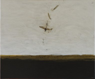 Michael Shepherd, 1914, 2021, acrylic on board, 750 x 900 mm.