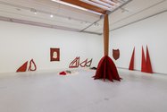 Installation view in Auckland Art Gallery Toi o Tamaki’s Portals and Omens of Pauline Rhodes' Pleasure and Pain (1980-2019). Purchased with the assistance of Michael Lett Gallery, Auckland, 2020